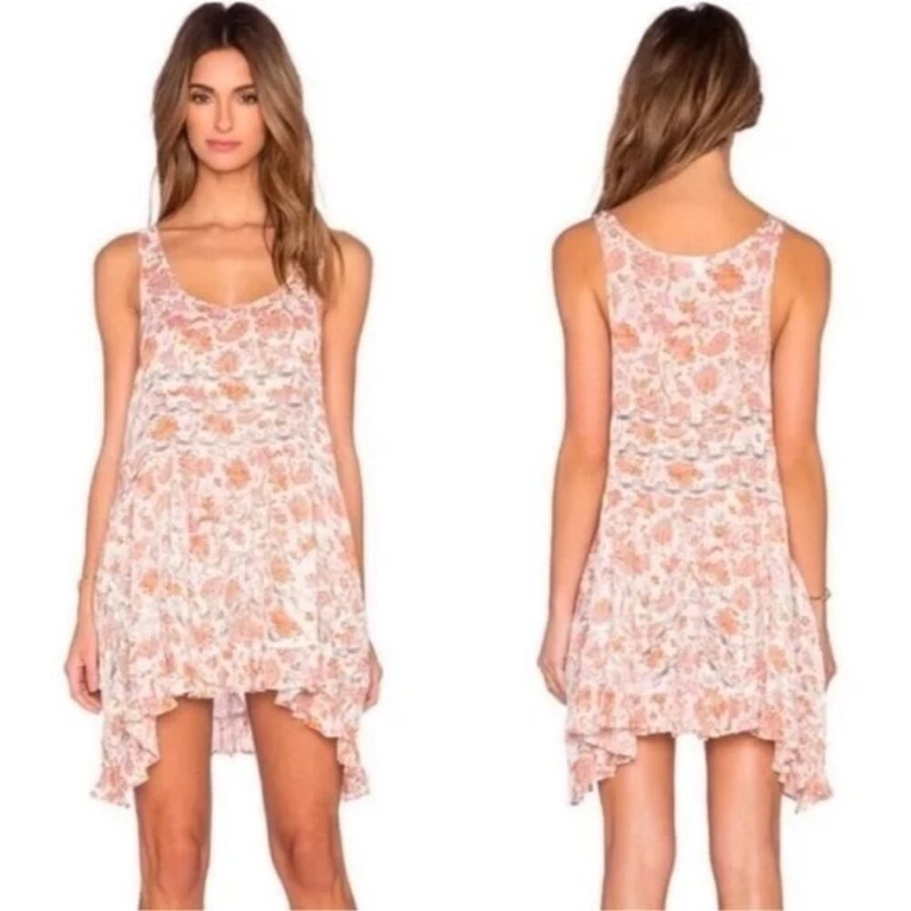 Intimately Free People Floral Voile Lace Trapeze Dress S